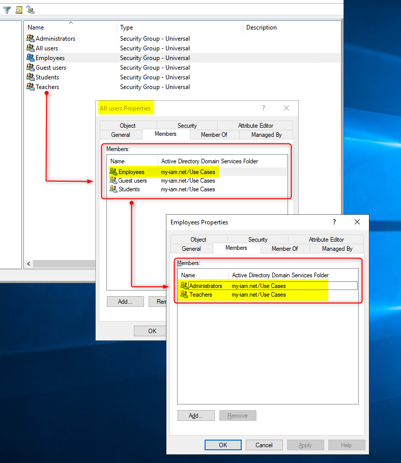 License assignment in the nested group structure in AD