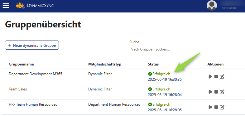 Zeitgesteuerte Synchronisierung in DynamicSync Zeitgesteuerte Synchronisierung in DynamicSync